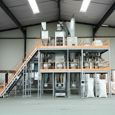 Chaîne de production industrielle complète pour le pesage et l'ensachage automatisés du sel